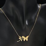 Stainless Steel Butterfly Necklace Manufacturer - Hot Selling 26-Character One Set Fashion Pendants & Charms with Alphabet Jewelry