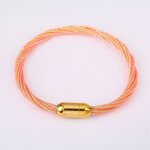 Stainless Steel Clasp Manufacturer - New Designs Fashion Jewelry Handmade Colorful Ropes Bracelet Women Bangle for Morocco Market