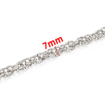 Stainless Steel Link Chain Manufacturer - By Meter Double Weave Embossed Unisex Necklace/Bracelet Geometric Shape Shiny & Trendy for DIY