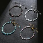 Stainless Steel Bead Chain Bracelet Manufacturer - Wholesale Classical Boho Style Multilayer 6mm Natural Agate Stone Stackable Bangle Jewelry