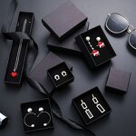Jewelry Box Manufacturer - Customizable Black Paper Gift Packaging for Rings Necklaces Bracelets with Logo for Individual Items