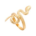 Stainless Steel Snake Shaped Ring Manufacturer - Milliedition Vintage Open 18k Gold Plated for Women Men