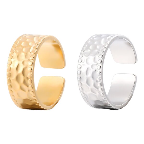 Stainless Steel Adjustable Ring Manufacturer - New Style Customized 18K Gold Plated Open Finger for Women