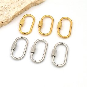 Stainless Steel Link Clasp Manufacturer - Oval Jewelry Making With PVD Gold Electroplating Coating for Permanent Heart Making Accessory