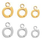 Round Buckle Manufacturer - Linsa High Quality 316 Stainless Steel 18K Gold Plated DIY Handmade Jewelry for Necklace Clasp