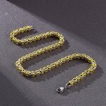 Stainless Steel Byzantine Chain Manufacturer - Linsa Jewelry Luxury 4mm Bracelet Necklace for Men Colorful Designer Titanium