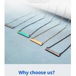 Stainless Steel Link Chain Necklace Manufacturer - Spot 35mm Gold Plated Blank Bar Geometric for Anniversary