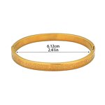 Stainless Steel Cuff Bracelet Manufacturer - Islamic Muslim AYARTUL KURSI Engraving PVD Material Custom Arabic Gift Men Women