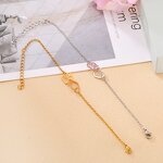 Stainless Steel Cat Paw Print Heart Charm Bracelet Manufacturer - Cheap Wholesale Dog Claw Animal Cute Jewelry 18k Gold Plated for Women Men