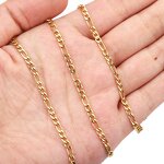 Stainless Steel Chain Manufacturer - 100meters/roll 3mm Wide Non Tarnish Gold Plated NK 3:1 Necklace Waterproof for Bracelet Jewelry Making