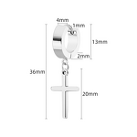 Stainless Steel Earrings Manufacturer - Best Seller for Men Simple Personality Punk Style Cross Jewelry Manufacturer Direct Accessories