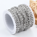 Stainless Steel O Chain Necklace Manufacturer - Selling by Meter Embossed Vacuum Color-Preserving Men's & Women's Jewelry DIY Component