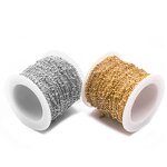 Stainless Steel Chain Roll Manufacturer - 100meters/roll 2mm Chain 3mm Bead Non Tarnish Gold Plated for Bracelet Necklace Jewelry Making