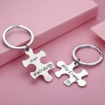 Stainless Steel Key Ring Manufacturer - Discount Hand Polish Holder Split Accessories Puzzle Keychain for Lovers