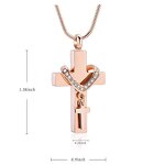 Stainless Steel Cross-Shaped Urn Necklace Manufacturer - Personalized Blank Simple Fashion Cremation Jewelry Lover Pet Cross Pendant