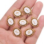 Stainless Steel Initial Letter Pendant Necklace Manufacturer - Women's Cute Style Tiny Gold Plated Puffy Fashion Jewelry with White Enamel