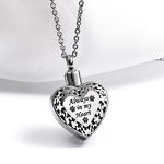 Stainless Steel Heart-Shaped Urn Pendant Manufacturer - Wholesale European American Retro Style Popular Hot Supply Necklace Perfume Pendants Charms