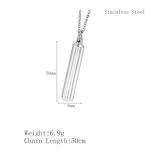 Stainless Steel Perfume Bottle Necklace Manufacturer - European American Trendy Commemorative Family Pet Urn Pendant Personalized Jewelry