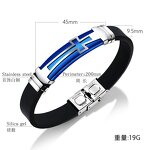 Stainless Steel Cross Bracelets Manufacturer - 2025 Wholesale Stock Mixed Designs Men's Religious Lord's Prayer Silicone Spanish Fashion Charm