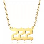 Stainless Steel Angel Number Necklace Manufacturer - Waterproof Dainty Spiritual 111 222 333 444 555 666 777 888 999 for Her Gift