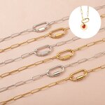 Stainless Steel Link Chain Necklace Manufacturer - Unscrew Trendy Handmade DIY Oval Mountaineering Buckle Clasp