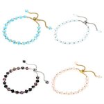 Stainless Steel Bead Chain Bracelet Manufacturer - Wholesale Classical Boho Style Multilayer 6mm Natural Agate Stone Stackable Bangle Jewelry