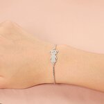 Stainless Steel Adjustable Bracelet Manufacturer - New Trendy Unisex Rubber Beads Gold-color Plating Cartoon Design-Couple Student All-match