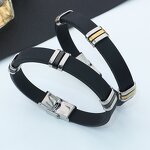 Stainless Steel Silicone Wristband Bracelet Manufacturer - Promotion Gifts Wholesale Custom Fashion Jewelry Blank With Laser logo