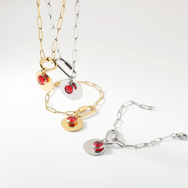 Stainless Steel Wafer Pendant Bracelet Manufacturer - Geometric Trendy Paper Clip Women's Korean Simple Versatile Gift