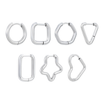 Stainless Steel Earrings Manufacturer - Promotion High-End Luxury French Personalized Unique Geometric Design Accessible Jewelry for Gifts