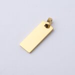 Stainless Steel Pendant Charms Manufacturer - Wholesale Trendy Accessories Custom Logo Blanks Charm Jewelry Square 18K Gold for Necklace Making