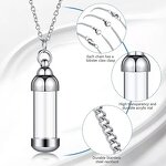 Stainless Steel Hourglass Pendant Manufacturer - Timeless Glass Keepsake Zircon Jewelry Cremation Urn Necklace for Children Memorial for Ashes