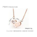 Stainless Steel Heart Necklace Manufacturer - Hot Selling High Polishing Women CZ Jewelry with Heart Zircon