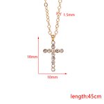Stainless Steel Cross Pendant Necklace Manufacturer - Linsa Jewelry Women Children's Gold-color Diamond Luxury Anniversary Jewelry