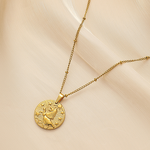 Stainless Steel Gold Plated Necklace Manufacturer - Promotion Simple Versatile with Twelve Style Coin Relief Luxury Clavicle Chain for Gifts