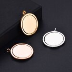 Circular Pendant Charm Necklaces Manufacturer - Wholesale Price 25mm Simple Rotatable Support Custom Name and Picture for Men and Women