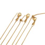 Stainless Steel Chains Accessories Manufacturer - 45cm Adjustable Necklace 18K Gold Plated with Needle Pin Silicone Bead Fashionable