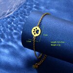 Stainless Steel Cat Paw Print Charm Bracelet Manufacturer - Cheap Wholesale Dog Claw Animal Cute Jewelry 18k Gold Plated for Women Men