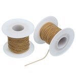 Stainless Steel Curb Chain Necklace Manufacturer - 100meters/roll 3mm Factory Price Waterproof 18K Real Gold Plated for DIY Jewelry Making