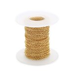 Stainless Steel Curb Chain Manufacturer - 100meters/roll 1.5mm Wide Waterproof Hot Sale Real 18K Gold PVD for DIY Jewelry Making