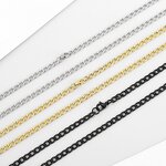 Stainless Steel Cuban Link Chain Manufacturer - Fashion Jewelry 18k Gold Wholesale Diy Making Europe Popular Bracelets Necklace Set Men NK1:1