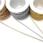 Stainless Steel Extender Necklace Manufacturer - 100 Meters/Roll Wholesale 3x4mm PVD Gold Plated Adjustable Tail Chain for Diy Jewelry Making