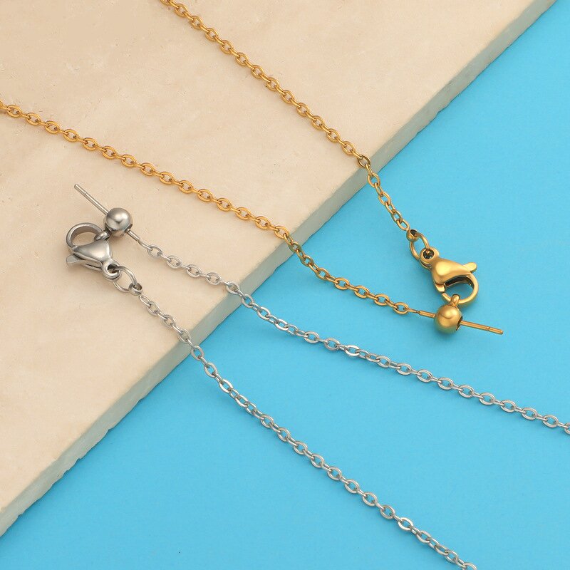 Stainless Steel Chain Necklace Manufacturer - Buddhism Gold-Plated Universal with Beads DIY Simple for Travel Accessories