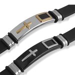 Stainless Steel Cross Bracelet Manufacturer - GJB233 Promotional Christian Religious High Quality Bangle Wristband for Women Men