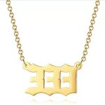 Stainless Steel Angel Number Necklace Manufacturer - Waterproof Dainty Spiritual 111 222 333 444 555 666 777 888 999 for Her Gift