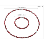 Stainless Steel Byzantine Chain Manufacturer - Linsa Jewelry Luxury 4mm Bracelet Necklace for Men Colorful Designer Titanium