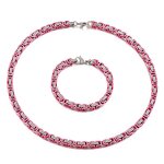 Stainless Steel Chain Necklace Manufacturer - Linsa Luxury 6mm Byzantine & Cuban Link for Men Colorful Designer Titanium Fine Jewelry