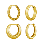 Stainless Steel Earrings Manufacturer - Promotion European American Trendy Simple High-End Ear Buckle with Fashion Oval Basic Wholesale Jewelry