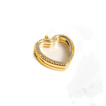 Stainless Steel Heart-Shaped Pendant Manufacturer - Trendy with Diamond Open Non-Magnetic 30mm Gau Box Glossy Glass Photo Box for Souvenirs