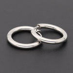 Stainless Steel Ear Cuffs Manufacturer - Wholesale Korean Style Black 316 Thick Fashionable Curved Small Circle Geometric Accessories